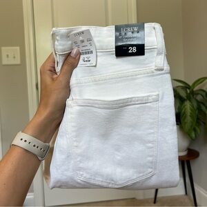NWT J. Crew 10” High Rise Skinny 28 Waist Signature Stretch White Pants